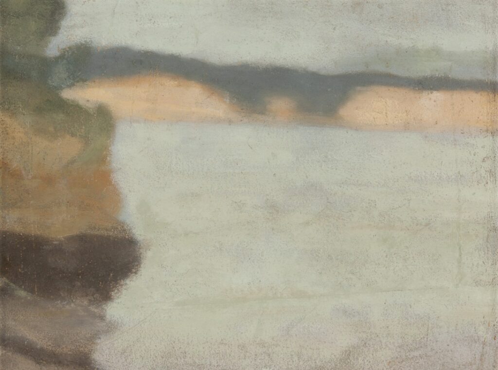 Half Moon Bay, painting by Clarice Beckett (public domain)
